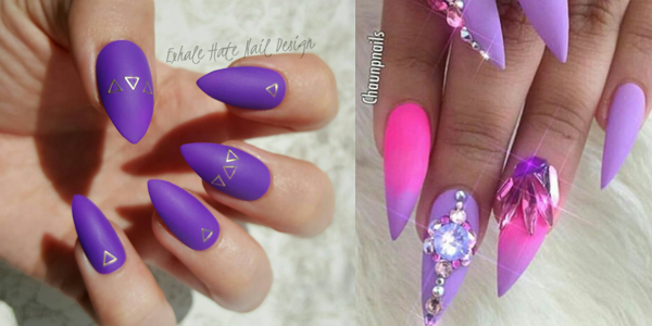Stiletto Purple Nails