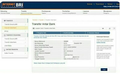 cara transfer bri ke mandiri via internet banking