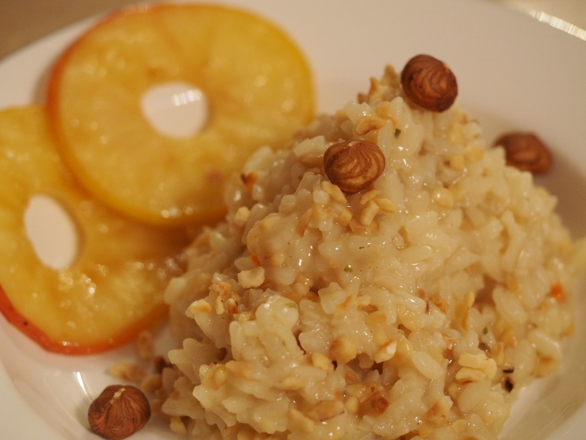 Haselnussrisotto mit Apfelringen (4 Portionen) – Bunte Küchenabenteuer