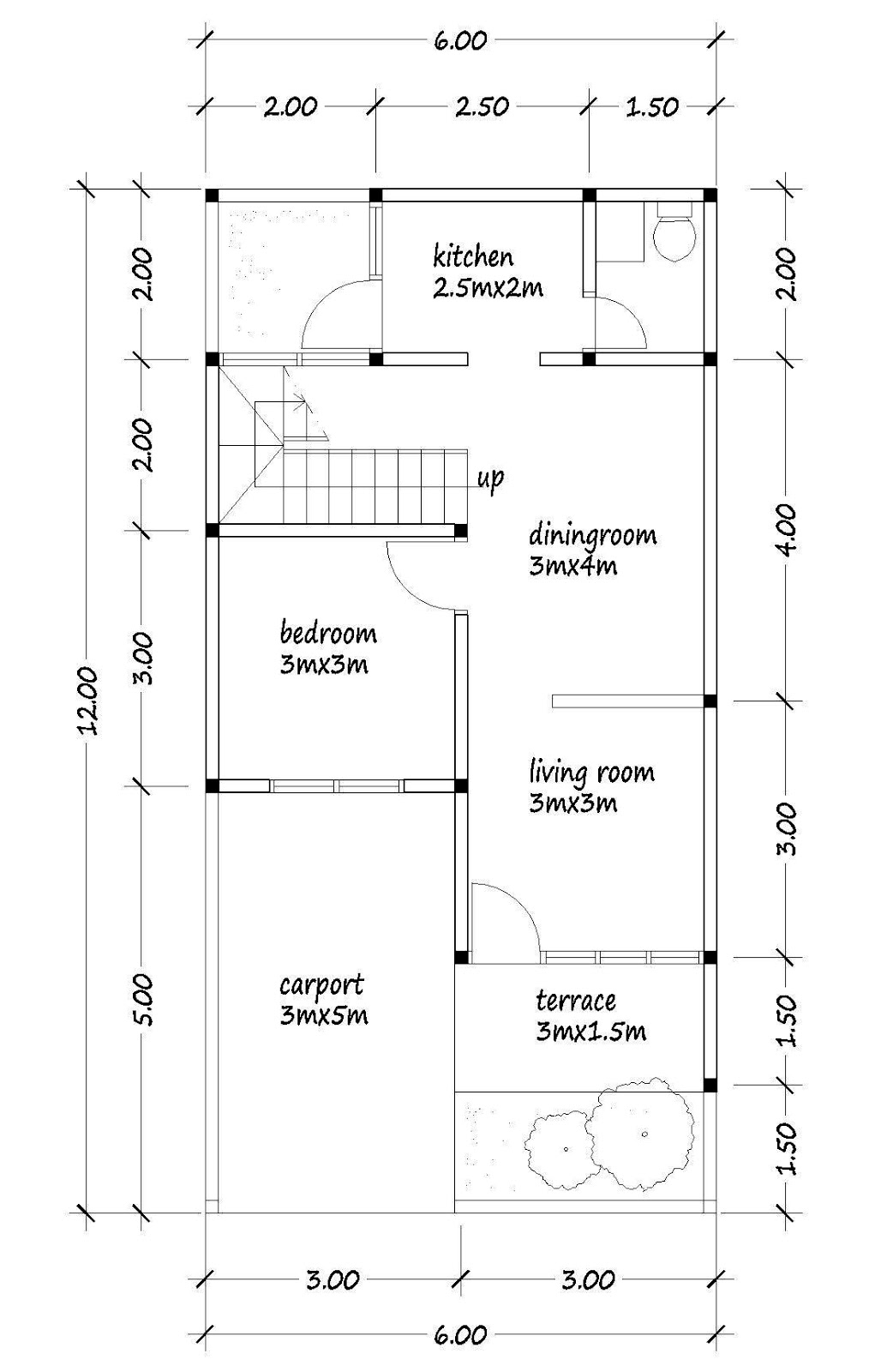 Simple Floor Plan With Dimensions In Meters / If your floor plan has a