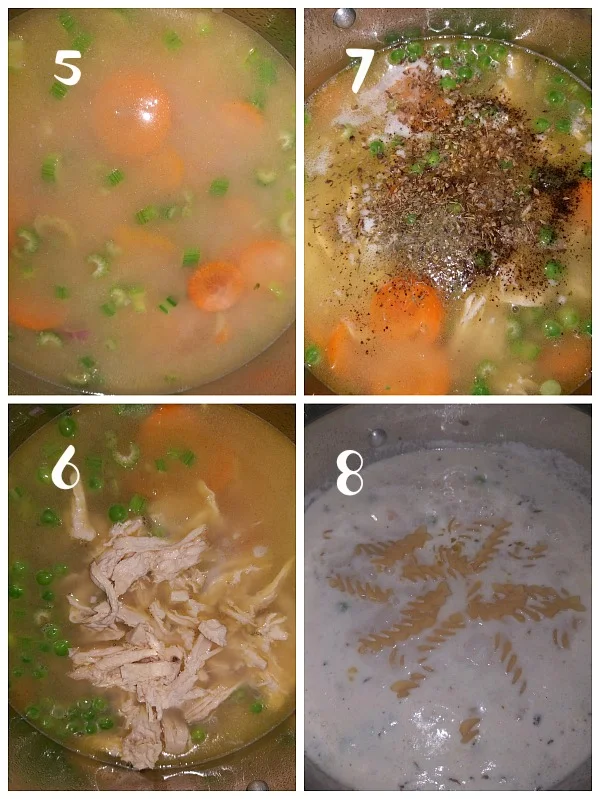 how to make creamy chunky chicken noodle soup