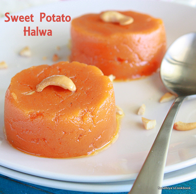 Sandhiya's Cookbook Sweet Potato Halwa Sakkaravalli Kizhangu Halwa