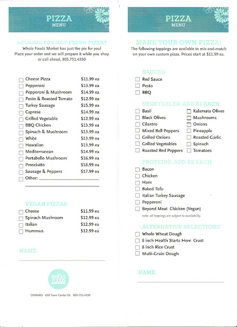 Whole Foods Pizza Menu Oxnard Whole Foods Pizza Menu Oxnard