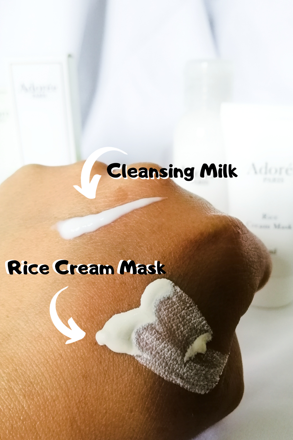 Review Adorée Paris Skincare Cleansing Milk & Rice Cream Mask Ibu