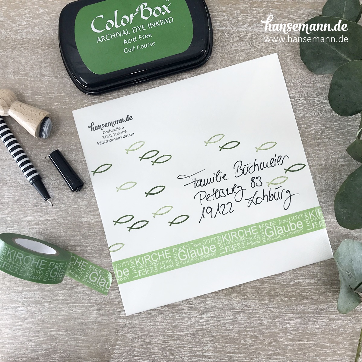 Maigrune Einladungskarte Zur Kommunion Und Konfirmation Made By Imme De