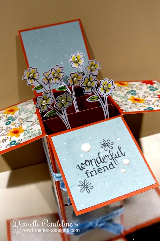 3D Flower Box Card | Featuring Newton's Nook Designs Stamps | Created by Danielle Pandeline