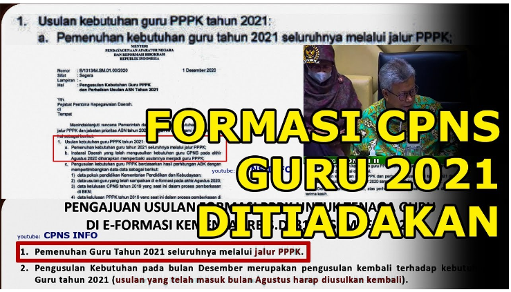 Informasi Terupdate Rekrutmen Cpns 2021 Tak Ada Formasi Guru