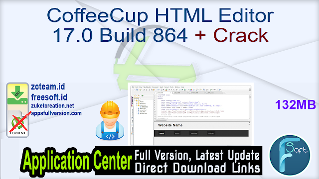 CoffeeCup HTML Editor 17.0 Build 864 + Crack_ ZcTeam.id