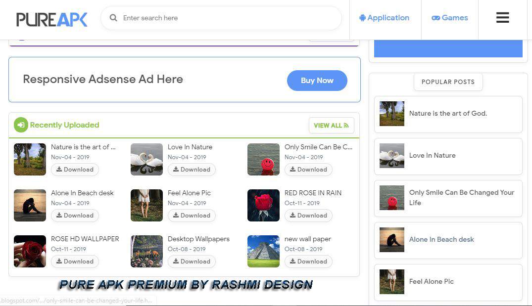 pure-apk-responsive-blogger-template-rashmi-design