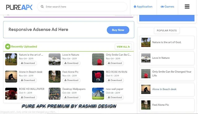 Pure Apk  Blogger Template
