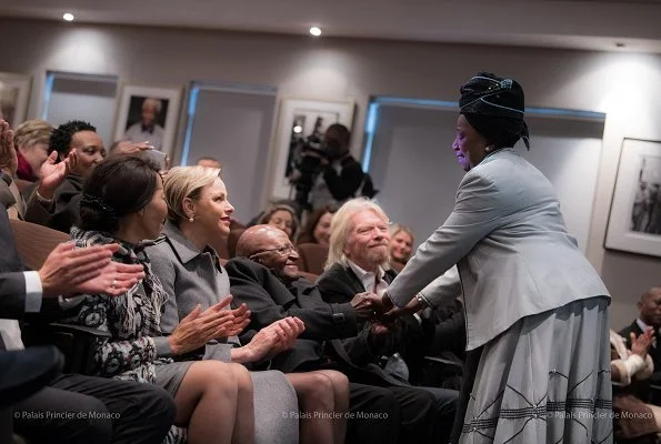Princess Charlene of Monaco, Richard Branson and Desmond Tutu visited the Headquarters of Nelson Mandela Foundation in Johannesburg