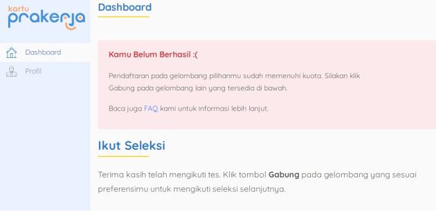 Gagal Ikut Tes Daftar Kartu Prakerja 2020 Gelombang I Jadwal Dan Tes Daftar Kartu Prakerja Gelombang Ii Senin 20 April Kamis 23 April 2020 Muara Pendidikan Net