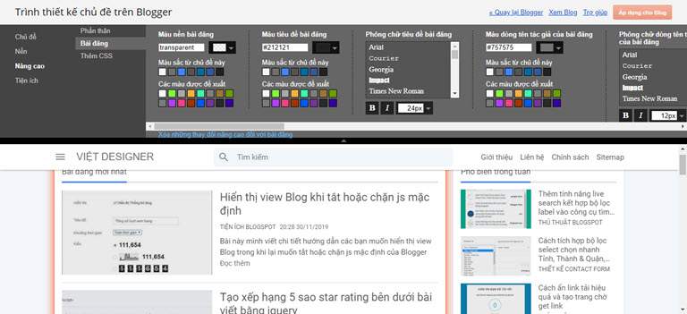 Cách tùy biến khung nhận xét iframe mặc định của Blogger