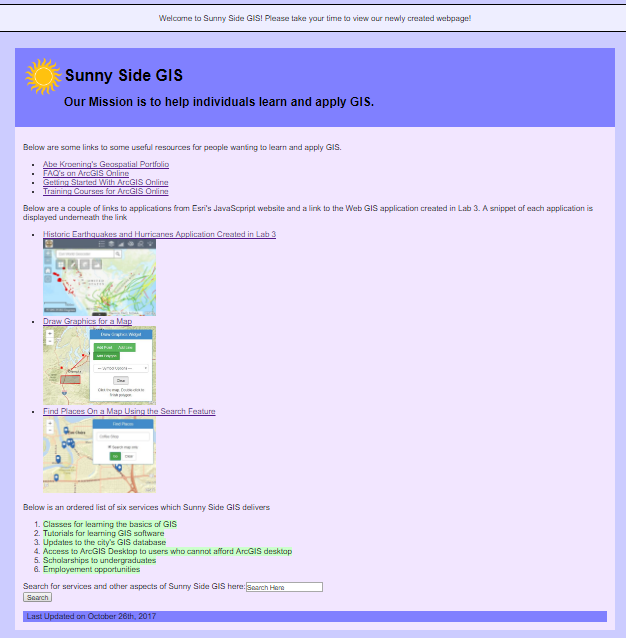 Web GIS: Geog 455: Lab 4: Basic HTML, CSS, and JavaScript