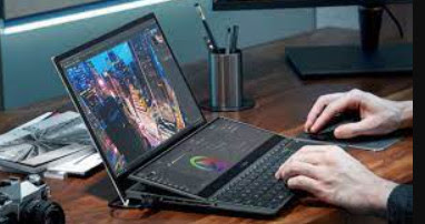 layar Asus ZenBook Pro Duo 15 OLED (UX582)
