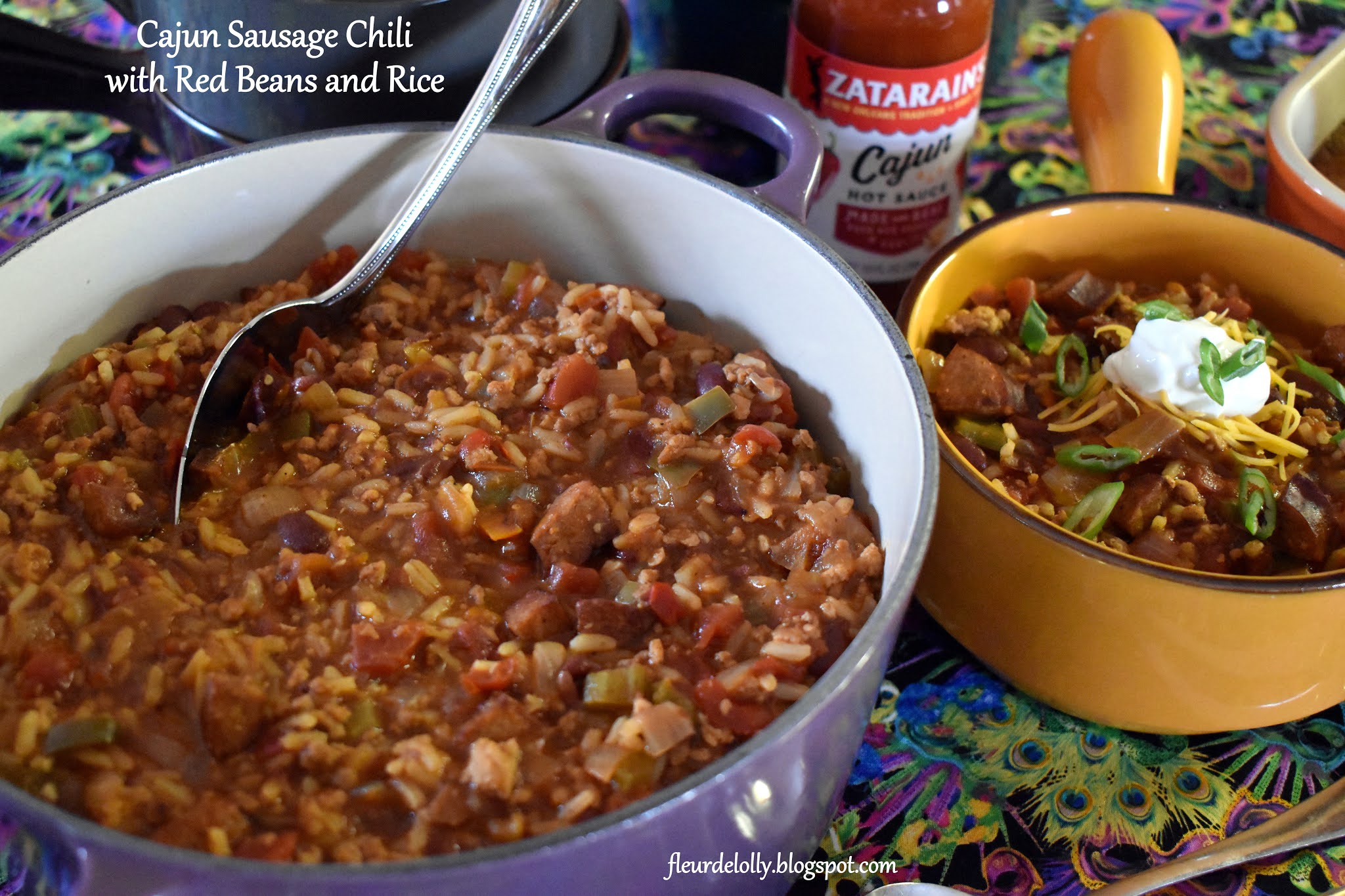 Fleur de Lolly: Zatarain's Cajun Sausage Chili with Red Beans and Rice