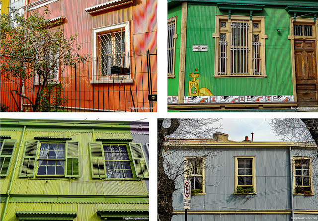Casas coloridas de Valparaíso, Chile