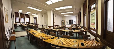 Chess Club set up at Mechanics' Institute in San Francisco