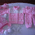 Set in beautiful pink crochet with standard