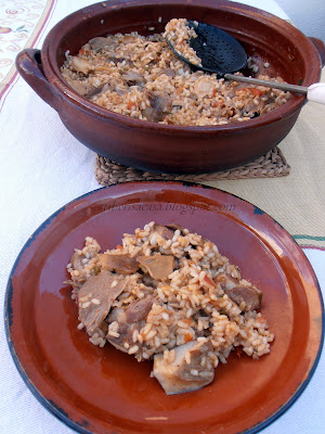 ~ Arròs amb girgolas ~ Arroz con setas de cardo ~