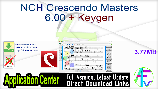 NCH Crescendo Masters 6.00 + Keygen NCH Crescendo Masters 6.00 + Keygen