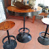 Custom Made wood and Iron pub Table