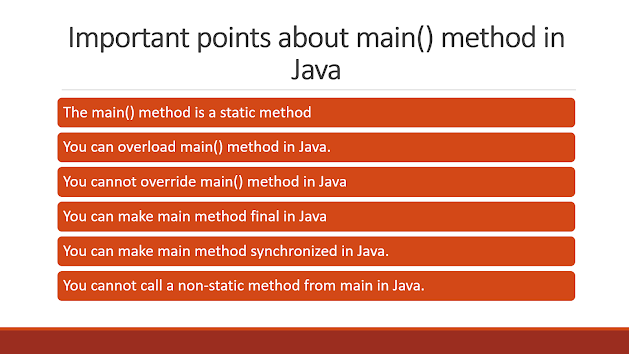 10 points about Main method in Java