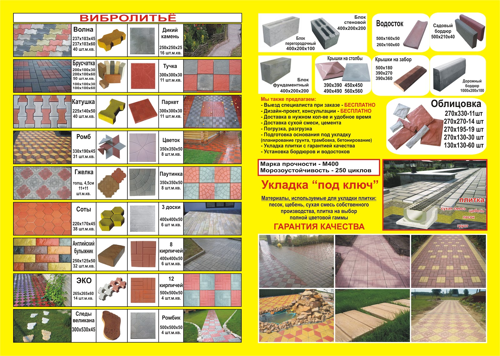 Визитка укладка тротуарной плитки