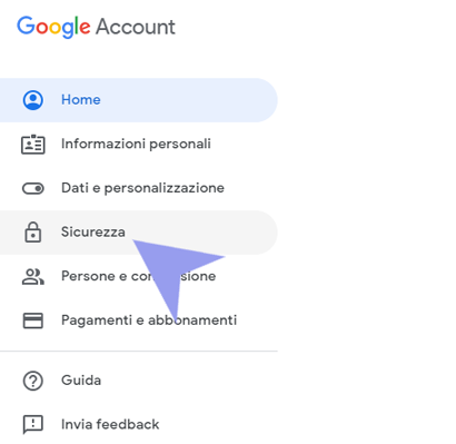 Gmail Google Account Sicurezza