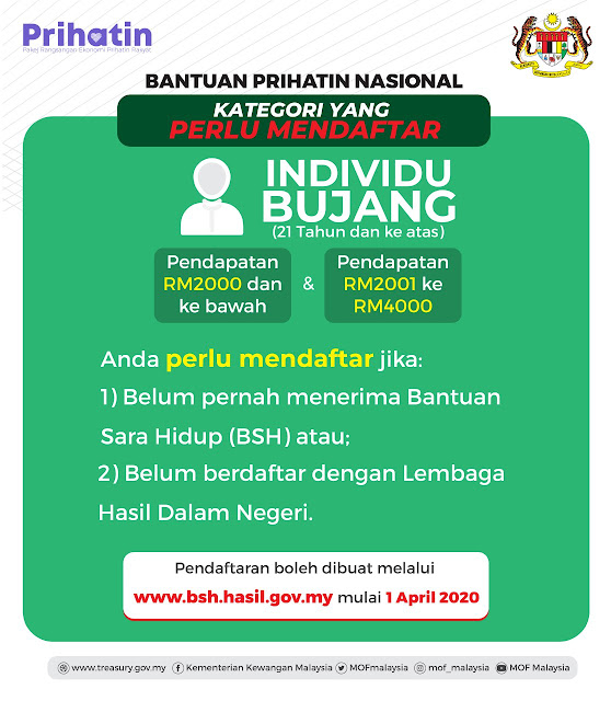 Bantuan Prihatin Nasional – Cara Semak dan Mohon Bagi Individu Bujang