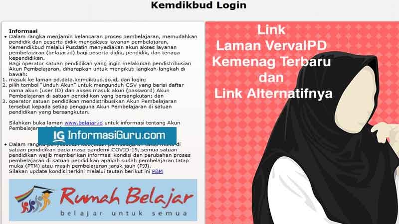 Link Laman Vervalpd Kemenag Terbaru Informasiguru Com