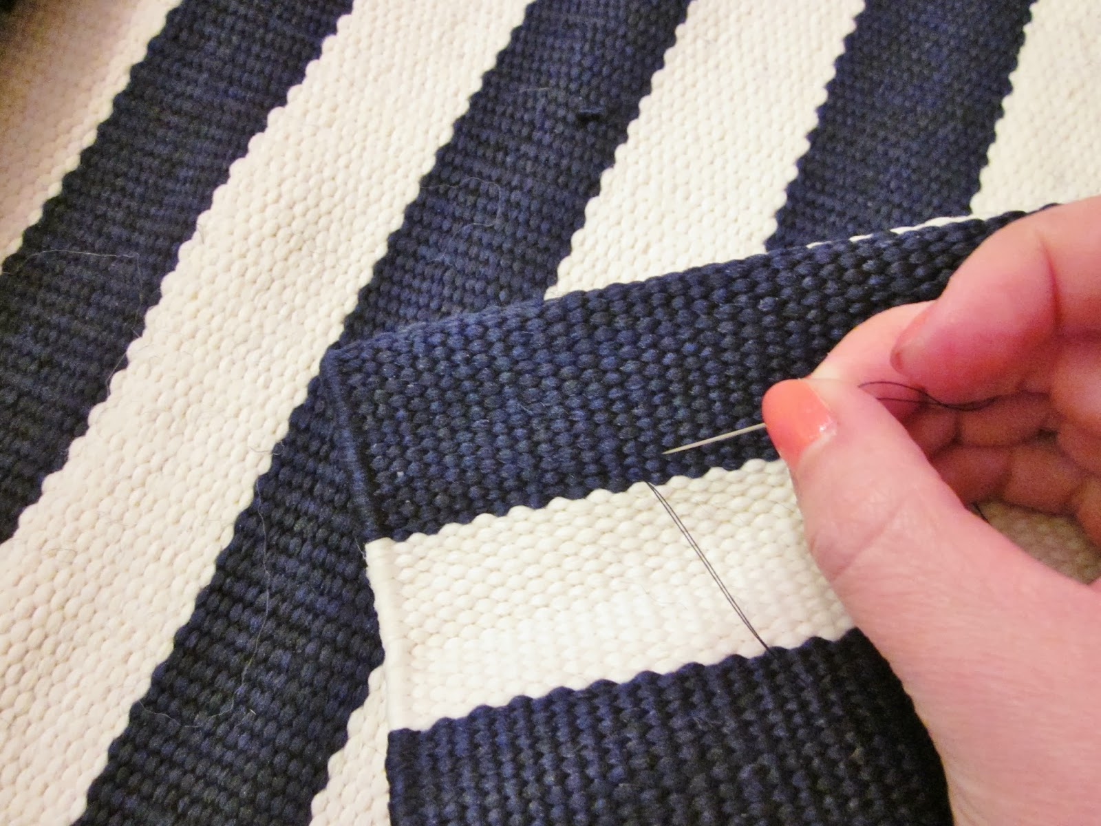 BonnieProjects How to Shorten a FlatWeave Rug {Easy Tutorial}