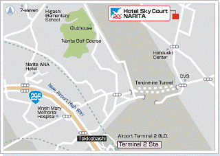 Mapa Skycourt Narita