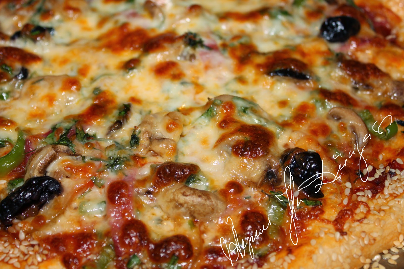 Aynur Hanımın Dünyası Pizza salam, mantar, biber, zeytin&hellip;