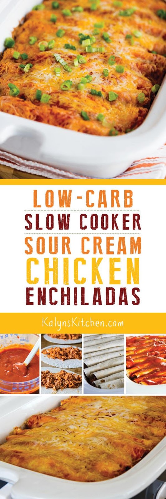 LowCarb Slow Cooker Sour Cream Chicken Enchiladas (Video) Kalyn's