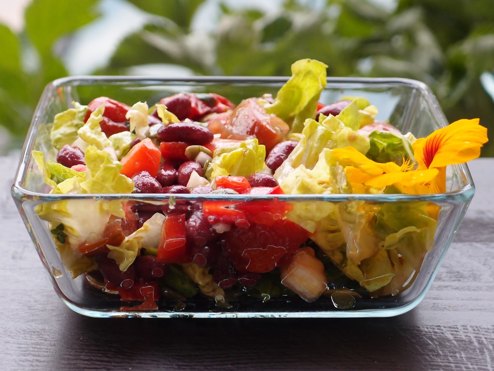 The VegHog Red kidney bean and tomato salad