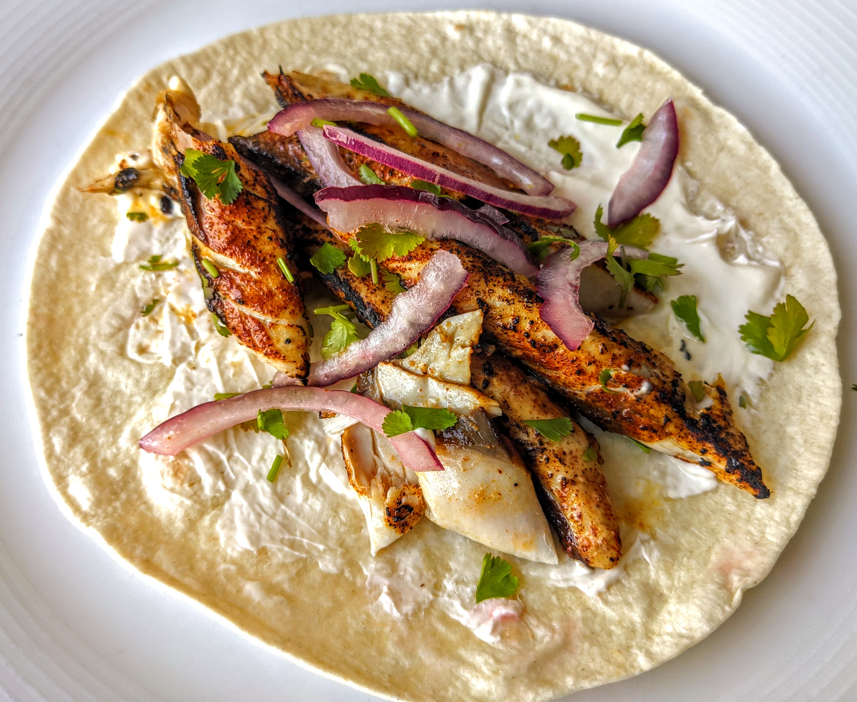 Achiote mackerel tacos Kitchen Exile