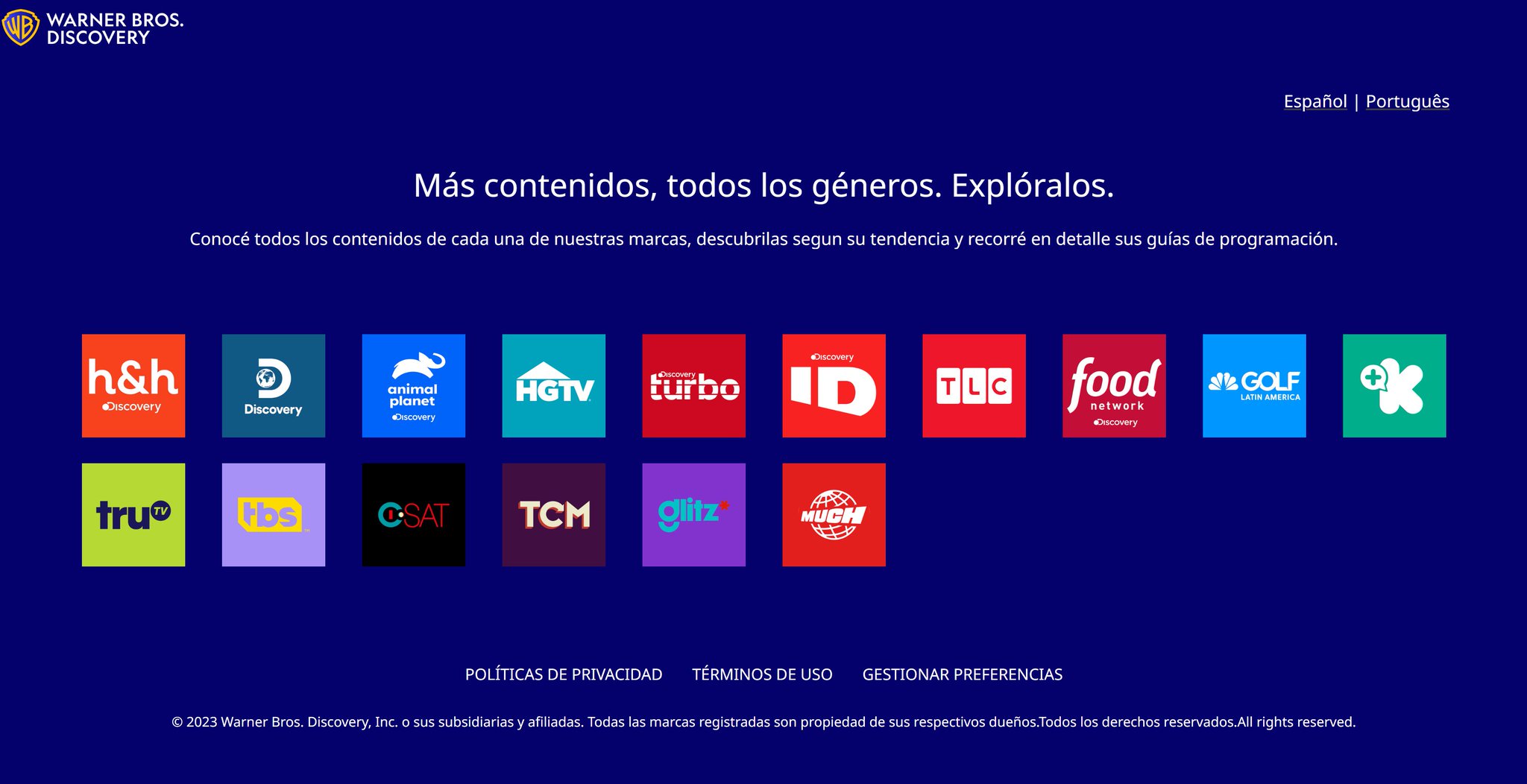 WBD cierra las paginas web de sus canales de TV abandonados y de la