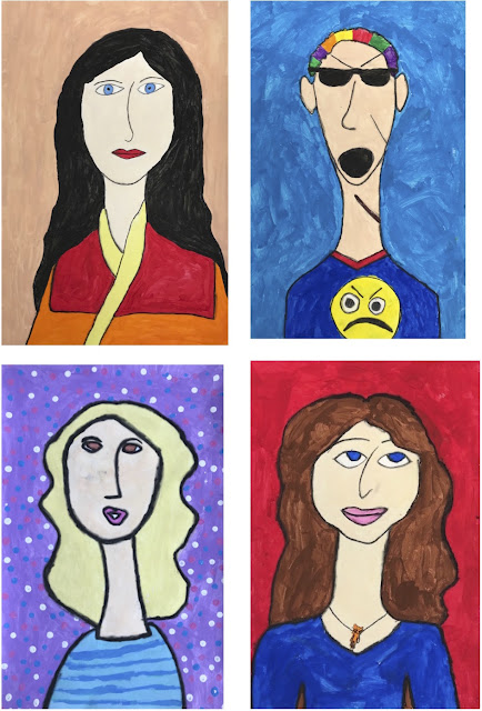 The Rolling Artroom: Portraits Inspired by Modigliani (4th-6th Grade)