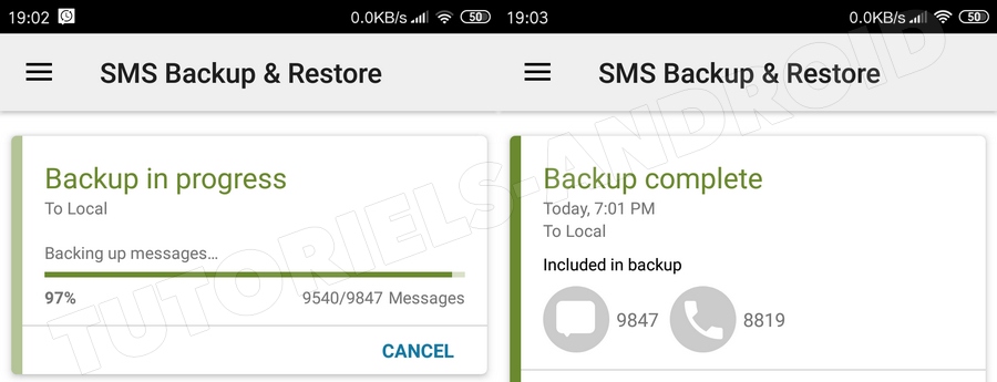 SMS Backup et Restore Android