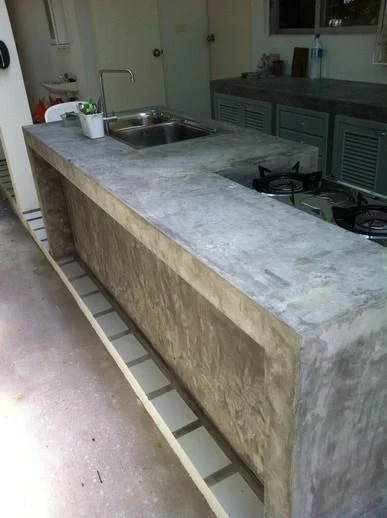meja dapur cor dengan beton ekspos gambar inspiratif meja dapur cor dengan beton ekspos
