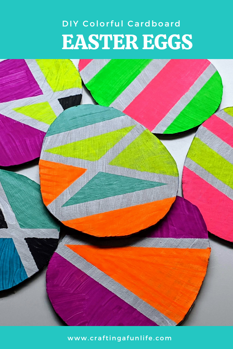 Easy Colorful Cardboard Easter Eggs for Kids Crafting A Fun Life