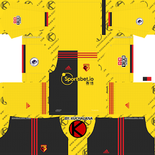 Watford FC 2019/2020 Kit - Dream League Soccer Kits