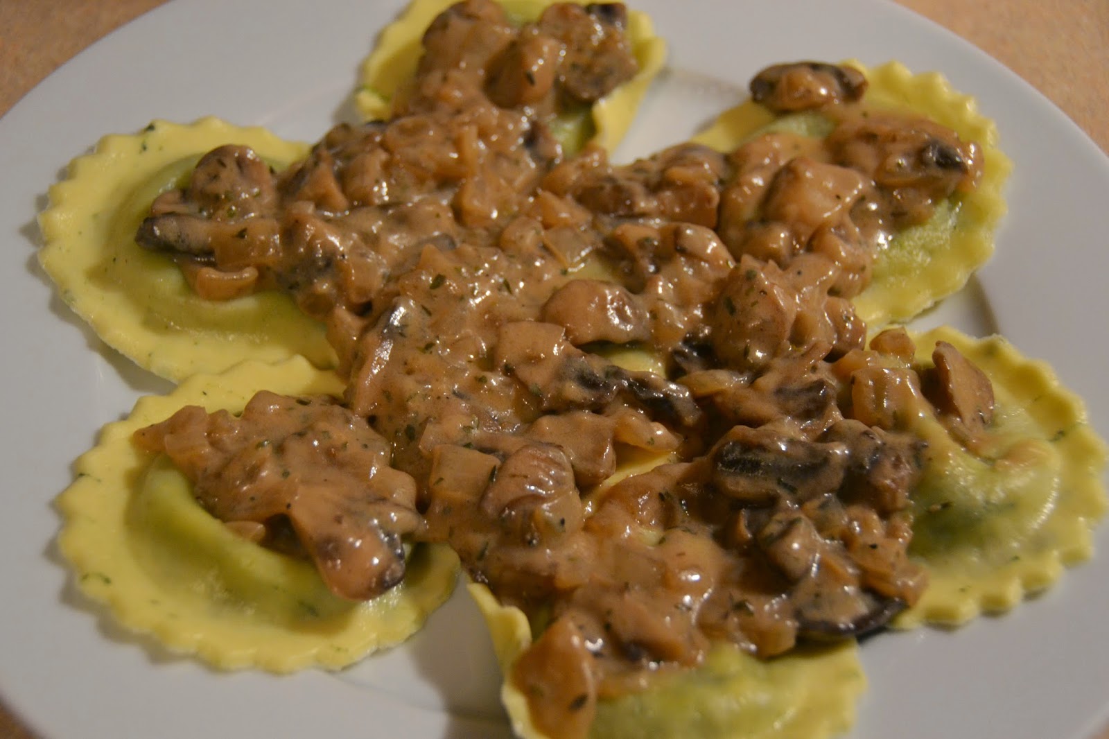 My Bite of Life Ravioli with Marsala and Mushroom Sauce