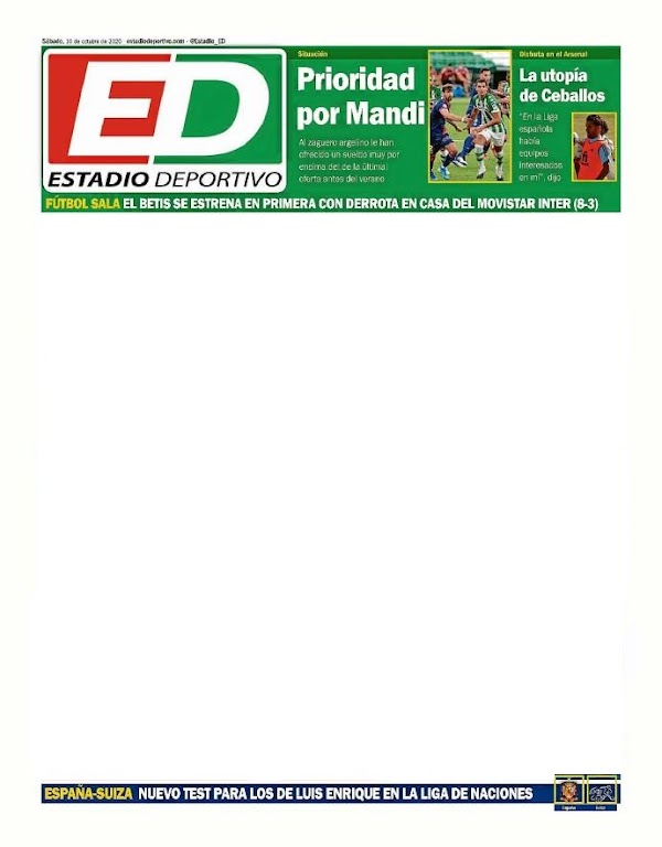 Betis, Estadio Deportivo: "Prioridad por Mandi"