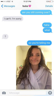 p Woman's hilarious chats detail her reaction after her boyfriend stood her up