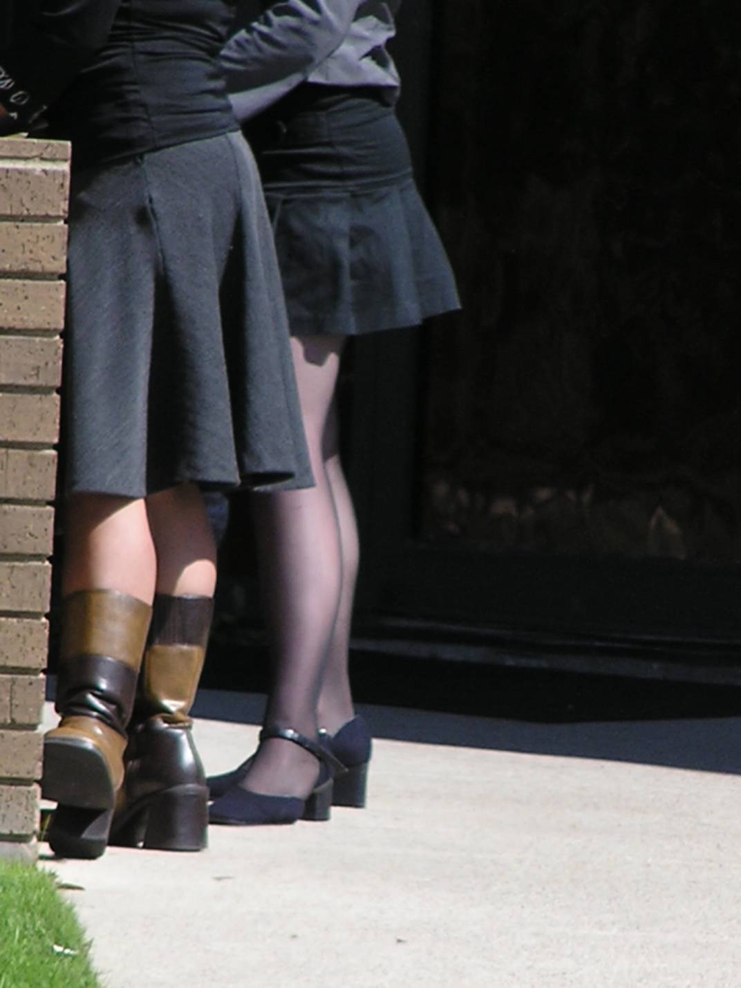 Fashion Tights Skirt Dress Heels Street Style