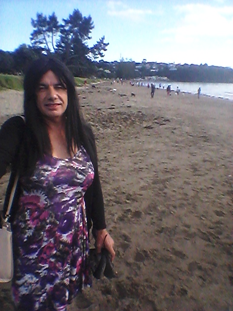 Crossdresser At The Beach.