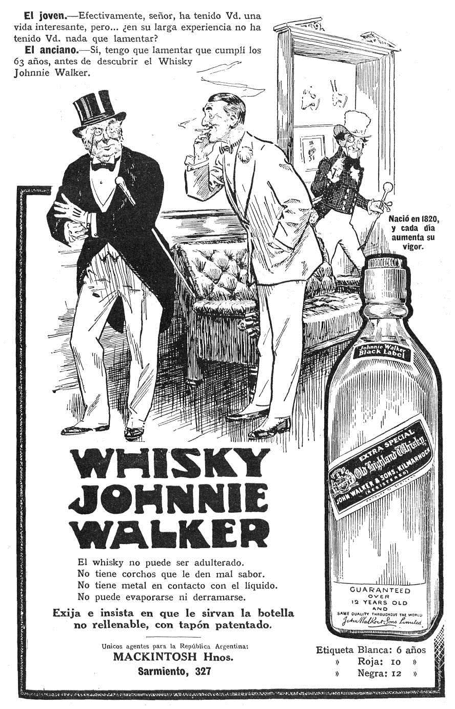 EL BARMAN CLÁSICO ARGENTINO WHISKY JOHNNIE WALKER