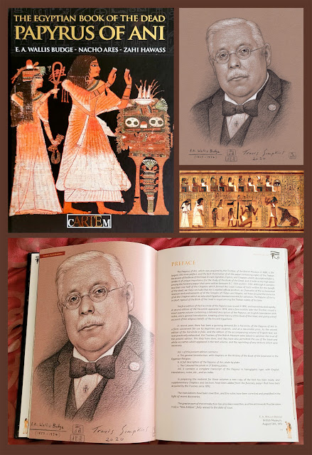 Ancient Egyptian Book of the Dead. cARTEm Publishers. EA Wallis Budge. Portrait by Travis Simpkins